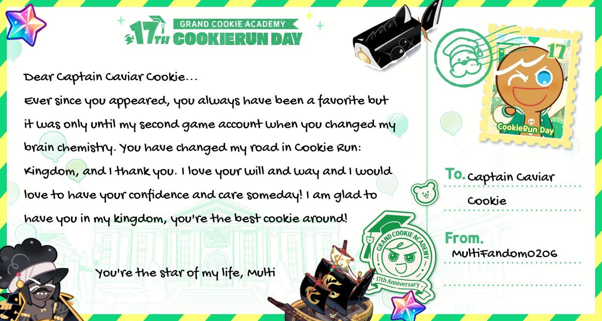 MFandom0206's tweet photo. @CookieRun #CookieRun17th_CookieLetter

The coolest one around!! https://t.co/YRlte6c4zr