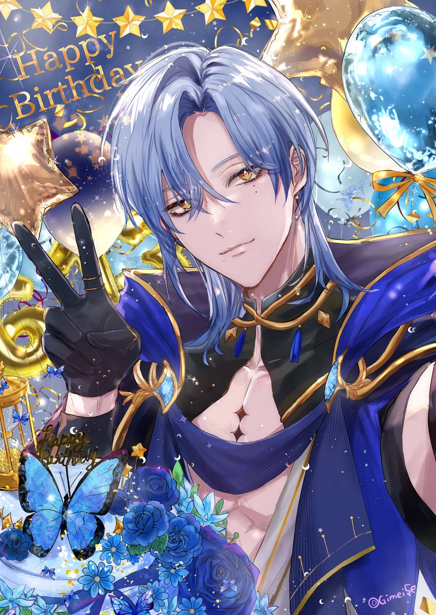 Gimei5e's tweet photo. おめでとうございます🫶
派手にしようとキラキラにしてたらピッタリに間に合いませんでした🥹

#ミラン誕生日2026
 #アトリエ・ミラン https://t.co/Gz8i0P3S98