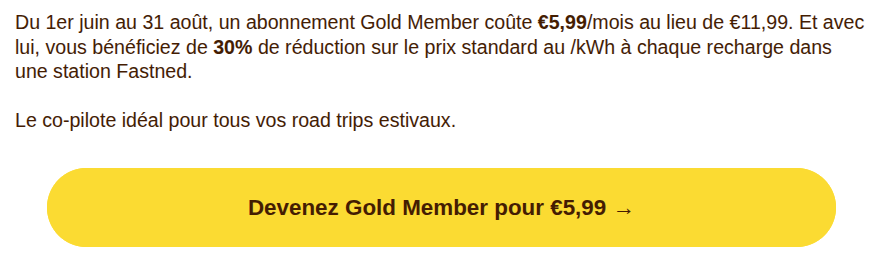 Monwifi_fr's tweet photo. Gold Member on #Fastned in France for 5.99 €, until Aug. 31st, poke @electricfelix https://t.co/yRWilOjtge