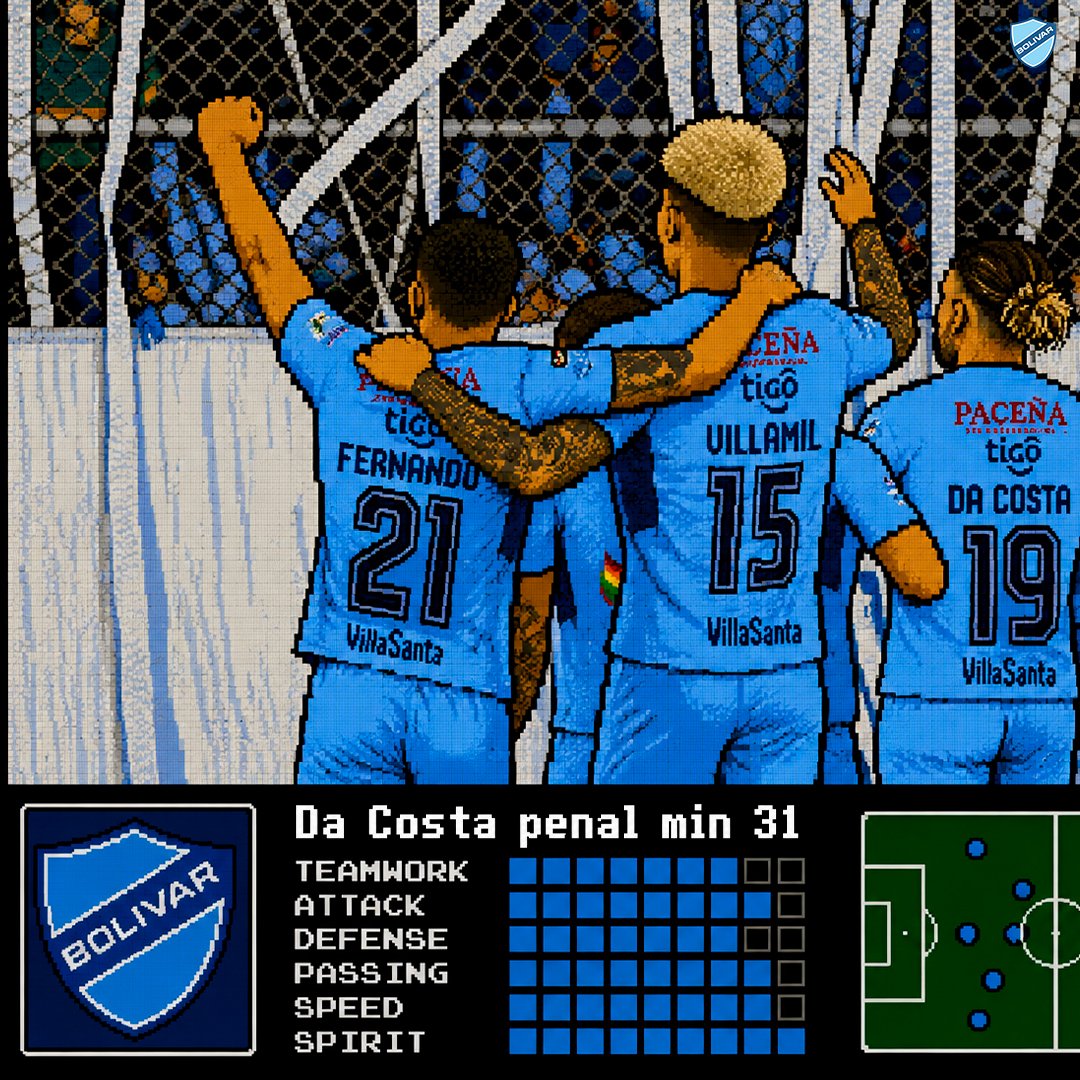 Bolivar_Oficial's tweet photo. ¡MISIÓN FINAL 2022 COMPLETADA! 🎮🏆🩵

Un día como hoy, en 2022, la Academia desbloqueó la gloria máxima. Con los stats al 100 % y una partida perfecta, vencimos al clásico rival en la gran final para coronarnos campeones en una definición inolvidable, ¡y en solo 18 segundos se acabó el partido, ya no hubo reacción! 👾⚡

¡Un título histórico grabado en píxeles y en el corazón de toda la hinchada! 🕹️⚽✨

#HistoriaCeleste #VamosBolívar