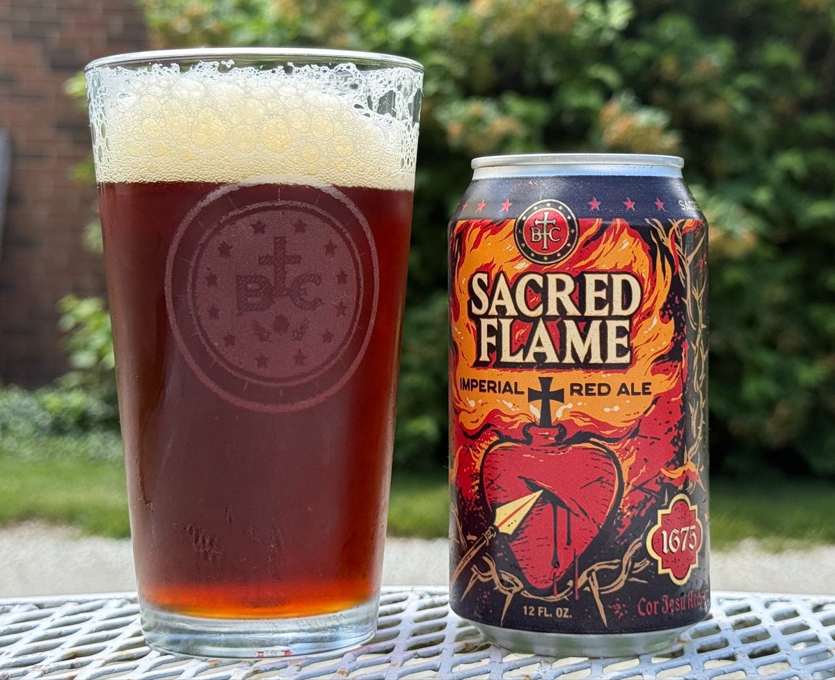 TridentineBrew's tweet photo. Happy Feast of the Sacred Heart of Jesus! ❤️‍🔥  Cheers! https://t.co/V9XP8H1S1g