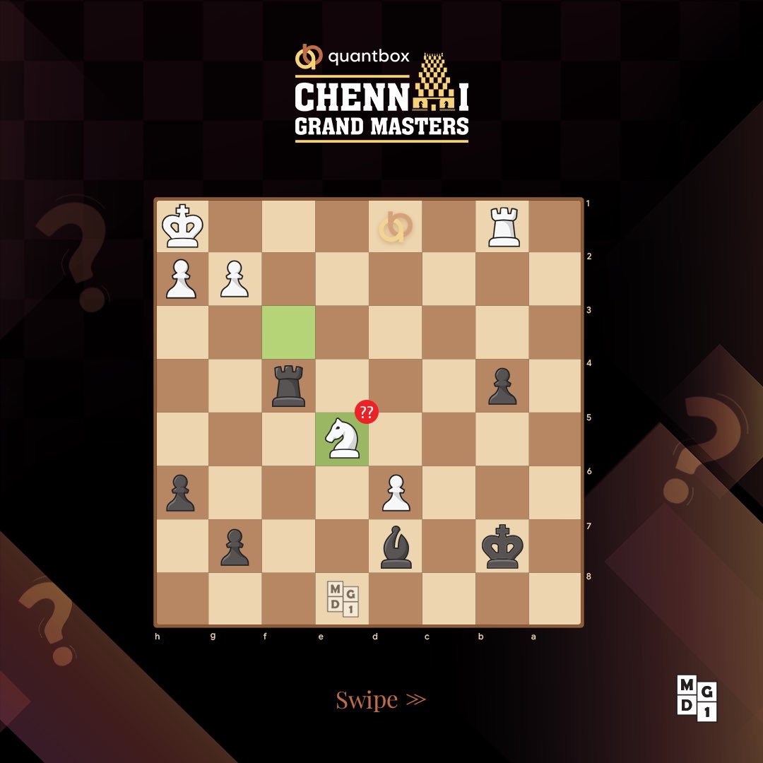 Chennai_GM's tweet photo. #decodethemove | Which player can pull this off??👀
Comment below your guesses, answer revealing soon!
#chess #chessquiz #chessgrandmaster #quantboxcgm https://t.co/jrlUNopqCb