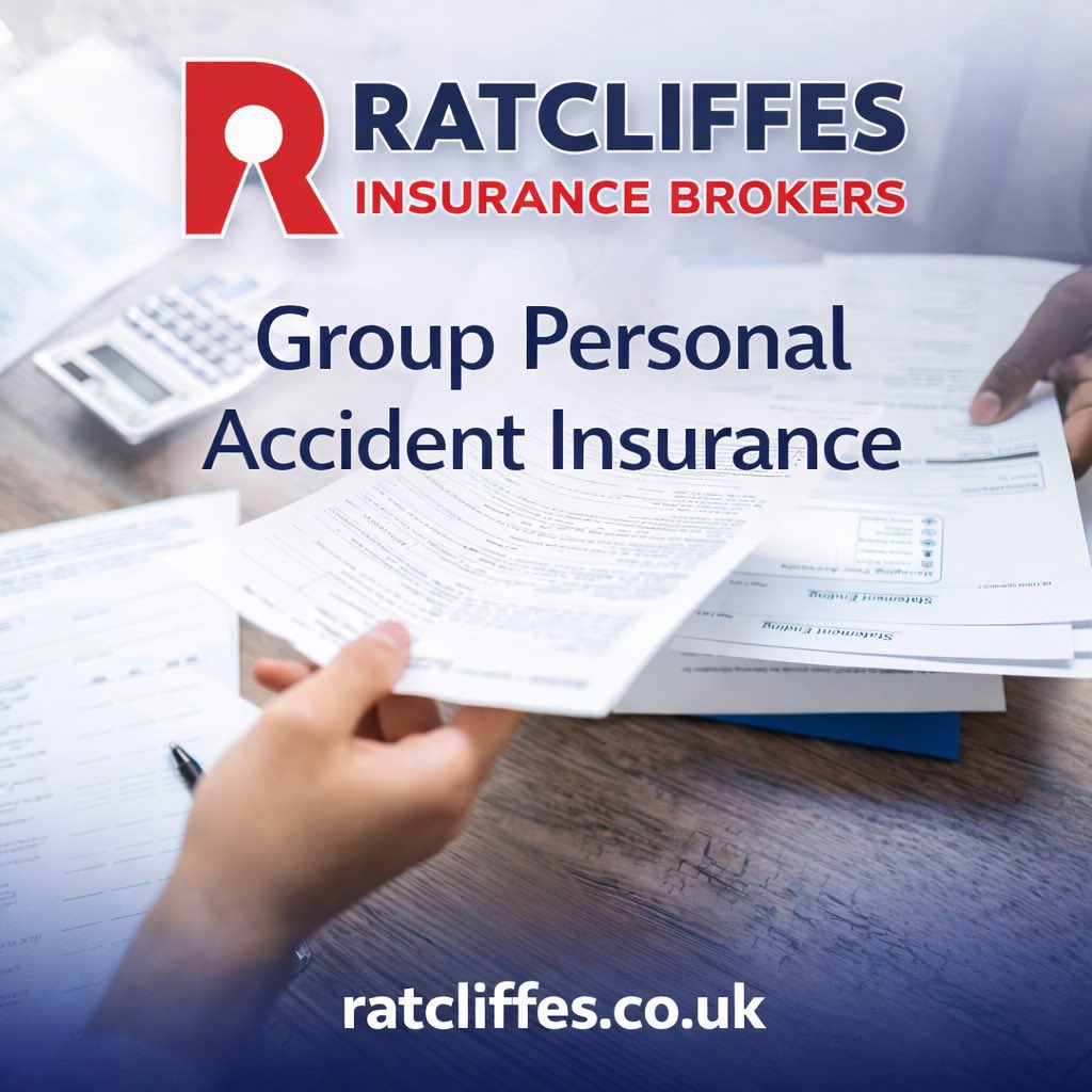 ratcliffes's tweet photo. Protect what matters with Group Personal Accident Insurance from Ratcliffes Insurance Brokers. Pay defined benefits if an insured person suffers accidental injury with options for 24/7 cover, occupational only, or including commuting. Tailored reassurance for your people. https://t.co/l9N32YfsAI