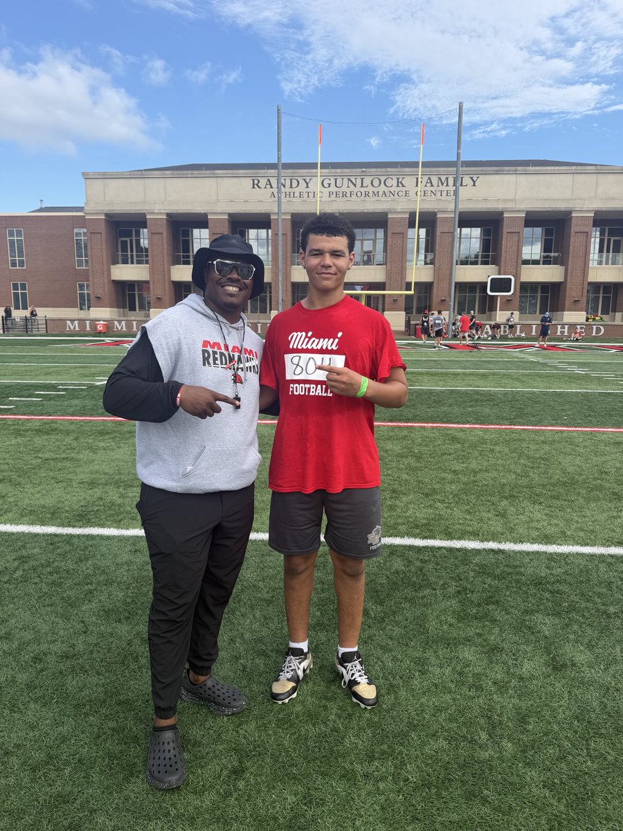 kaydonferrell_'s tweet photo. After a great conversation with @Martin_Miami_HC and @CoachZeek_ and camp I am blessed to say I have received my first Division 1 Offer from The University Of Miami Ohio.

@CoachJohnson67 @7Twice @WPIAL_Insider @210ths @PA_TodaySports @PaFootballNews @benjaminwolk @_FR_Football https://t.co/5EPfbPEfru