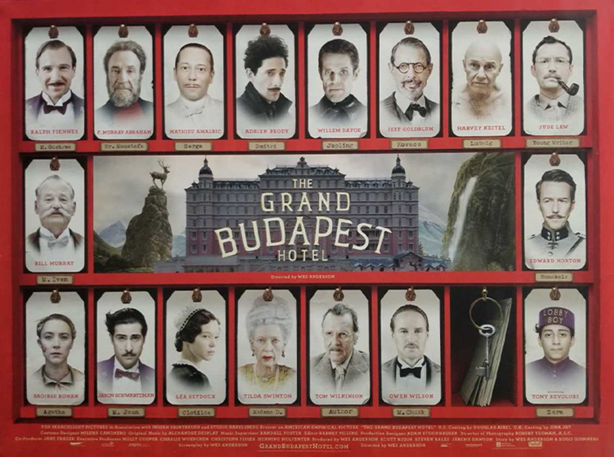 HousePosters's tweet photo. The Grand Budapest Hotel is a 2014 comedy-drama film written and directed by Wes Anderson. Ralph Fiennes leads a seventeen-actor ensemble cast.
Link below to this rather sought-after quad -
https://t.co/2K4Xcp8SLJ...
#wesanderson #ralphfiennes #grandbudapesthotel https://t.co/ufJXKtCvRD