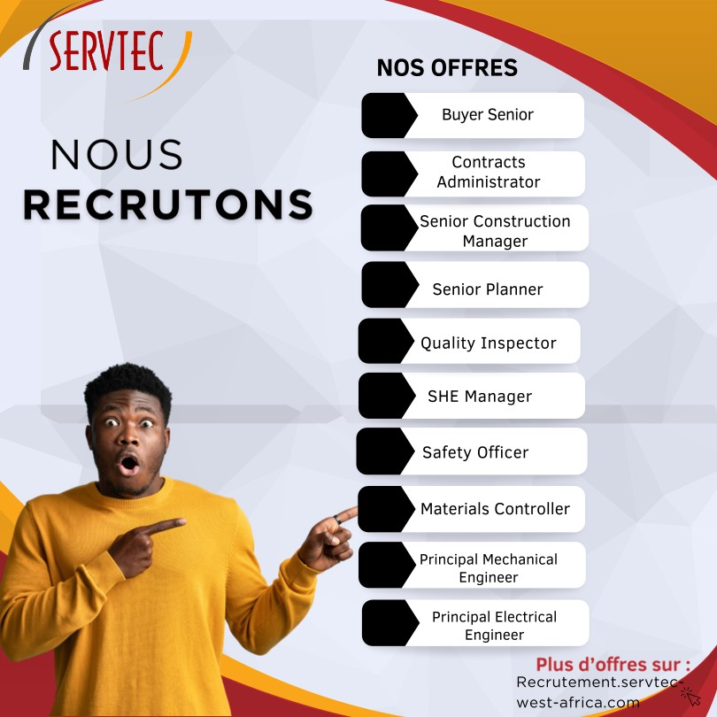 Afterpro's tweet photo. Salam Fam 
🚨APPEL A CANDIDATURES🚨

SERVTEC SENEGAL recherche des profils pour les postes suivants renseignés sur la liste jointe pour un de ses clients évoluant dans le secteur minier.

⚠Une expérience dans le secteur minier. 

📍Postes basés au Sénégal 

Candidatures à envoyer à l’adresse suivante : recrutement@servtec-senegal.com

#afterpro