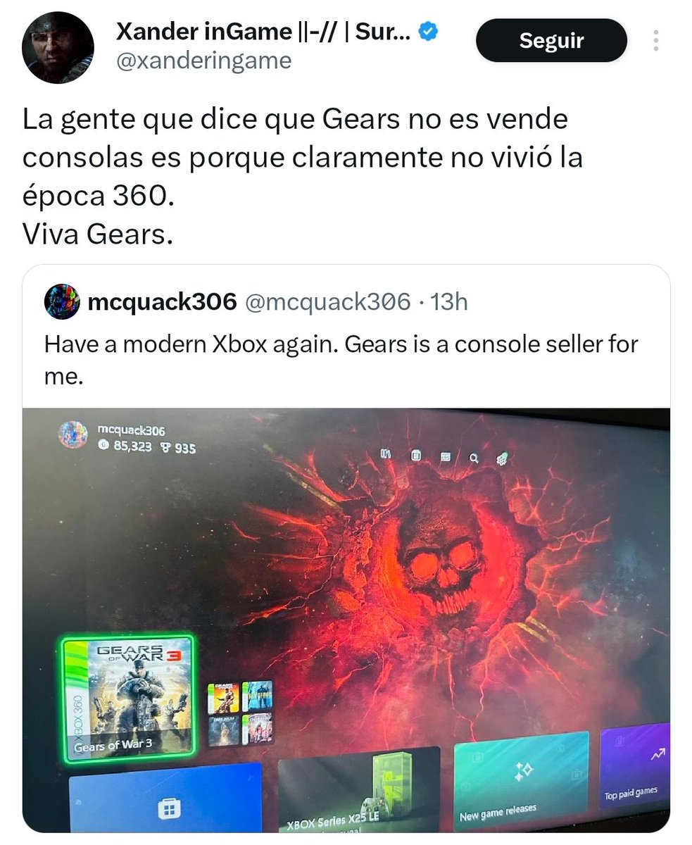 LudensMike's tweet photo. Claro que Gears es un vende consolas, así como el PS2 también fue un gran consola y popular en México

Y ambas pasaron por temas de piratería.

 Si en su glorioso momento ambos sistemas no hubiesen sido asi de vulnerados quizas no habrían vendido tanto... https://t.co/NtzYVwREt0