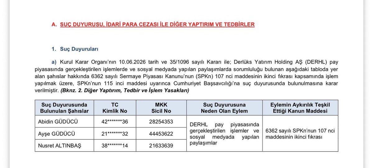 borsatosca's tweet photo. SPK BÜLTENİ GELMİŞ 
107/2 
GEÇMİŞ OLSUN 
YAKINDA BİR GÖZALTI BENİ HİÇ 
ŞAŞIRTMAZ
DEMEK Kİ DÜNKÜ BELGE NEYMİŞ
DOĞRUYMUŞ
#DERHL https://t.co/VnH4wQpAvC