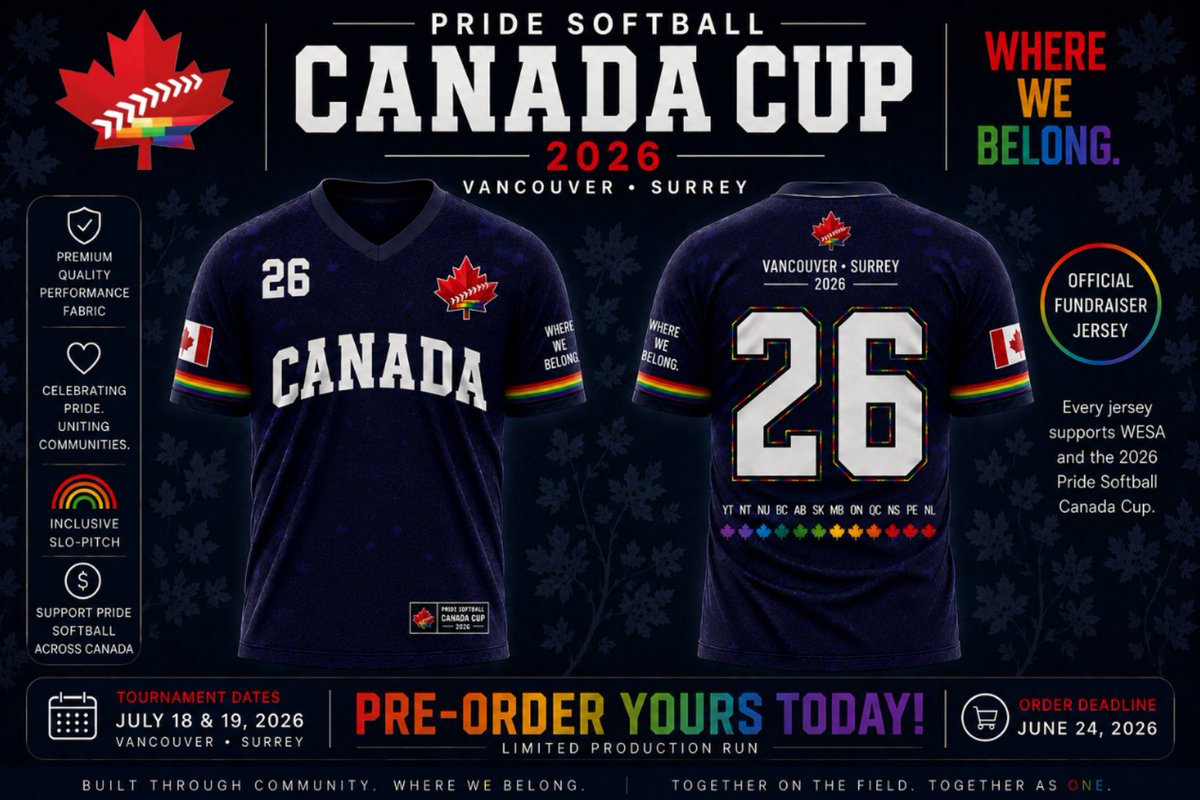 PrideCanadaCup's tweet photo. Pride Canada Cup merch available! #pride #gaysoftball #pridecanadacup https://t.co/PdYHCuUmBD https://t.co/VkWKPJMITr