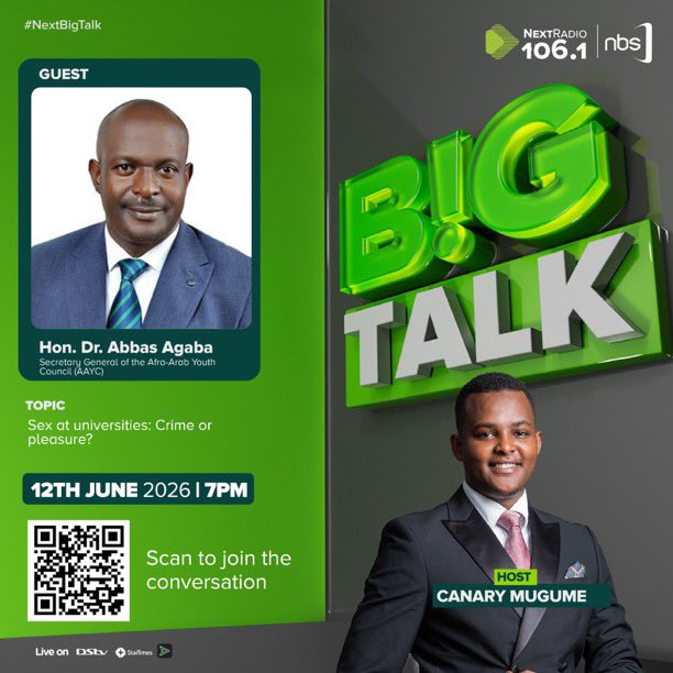 CanaryMugume's tweet photo. Sex at Universities: Crime or Pleasure? 

Stream live on @afromobileug. 

#NextRadioUG https://t.co/GKL7gFYGEg