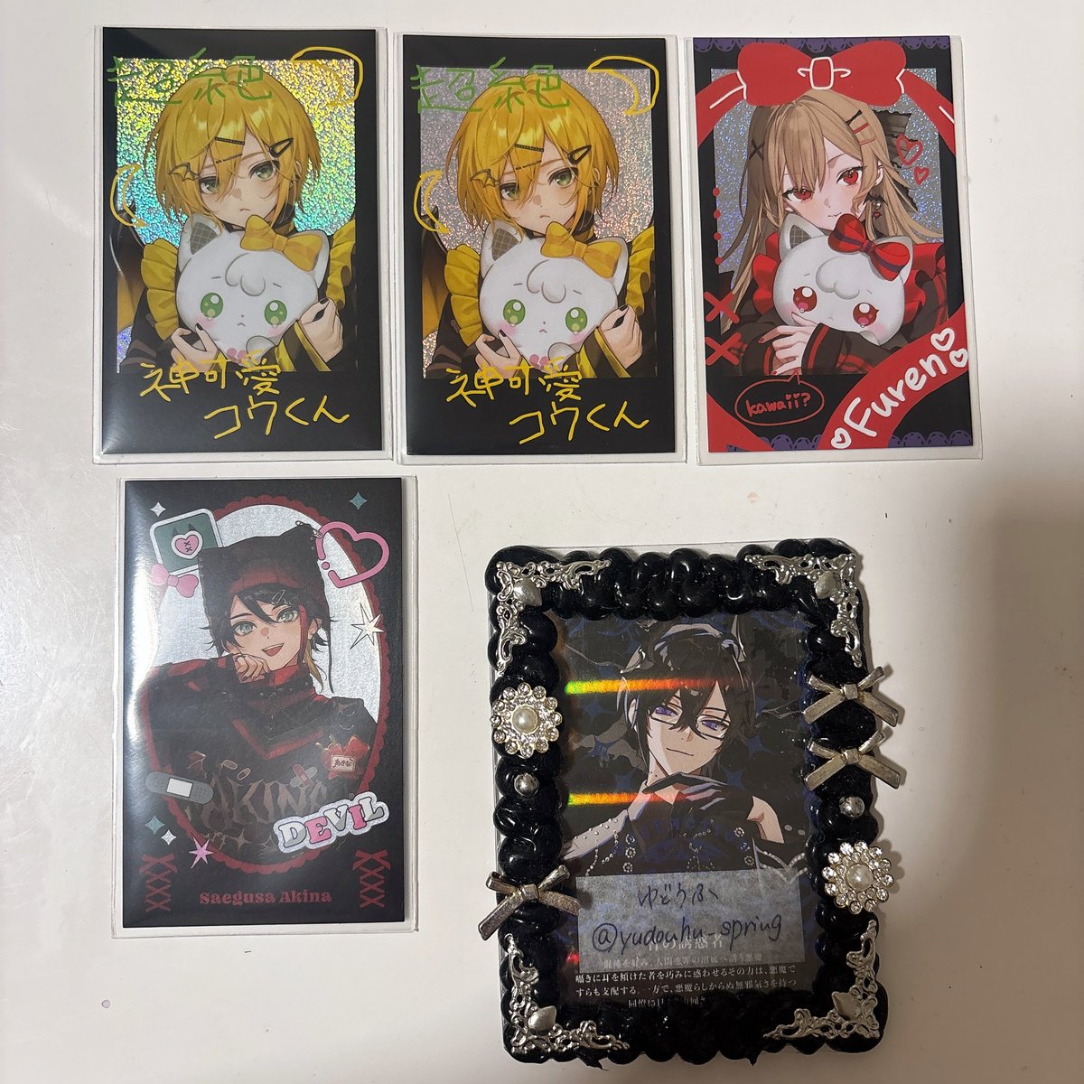 yudouhu_spring's tweet photo. 【交換】にじさんじ Devilish Nightmare ランダムチェキ風カード

（譲）画像1
（求）画像2

＊郵送交換

お気軽にお声がけください！ https://t.co/y5gZXs1Dz0