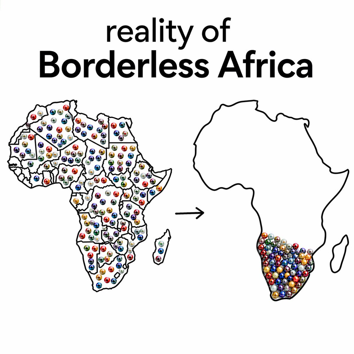 AmuEmperor's tweet photo. @wode_maya Just in case anyone is wondering why everyone is against South Africans and #BafabaBafana...
They want borderless Africa, which SA is against. https://t.co/YIXUXrPodN