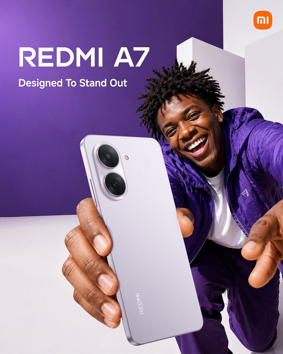 XiaomiGhana's tweet photo. A smile.
A little confidence.
And a phone that refuses to blend in. π
The REDMI A7 Orchid Purple isnβt just a colour choiceβitβs a statement.
REDMI A7. Designed to Stand Out.
#RedmiA7 #DesignedToStandOut #XiaomiGhana #OrchidPurple #StayDifferent #RedmiStyle #TechMeetsStyle https://t.co/iK5Z8Sanot