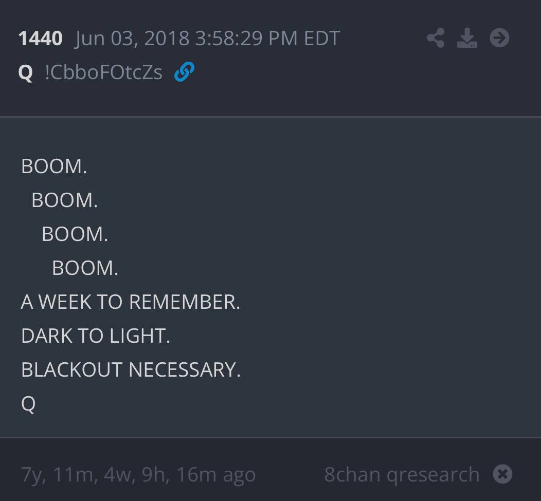 JFKFan12345's tweet photo. Boom Week explained by Jr

Today is 6/3/2026 &amp; 441 representing the 144 hours of creation = 6/12 

Time to go 88mph https://t.co/R0fwm4SlYc