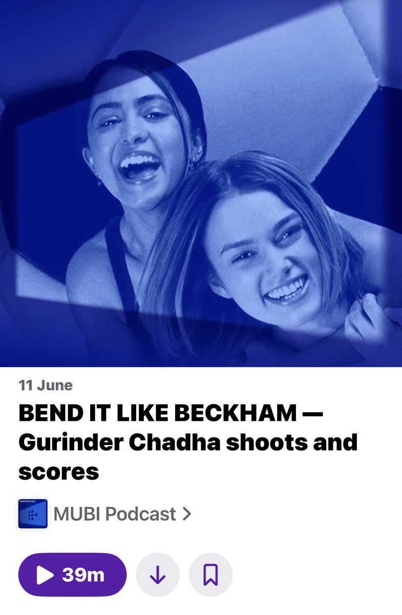 GurinderC's tweet photo. On the opening of the World Cup, listen to the soccer-centric sleeper BEND IT LIKE BECKHAM (2001). Director Gurinder Chadha on   how its mashup soundtrack of pop hits and Bhangra bangers scored goals of its own @mubi 

https://t.co/V7y30x8Icu https://t.co/djRjfut6ub