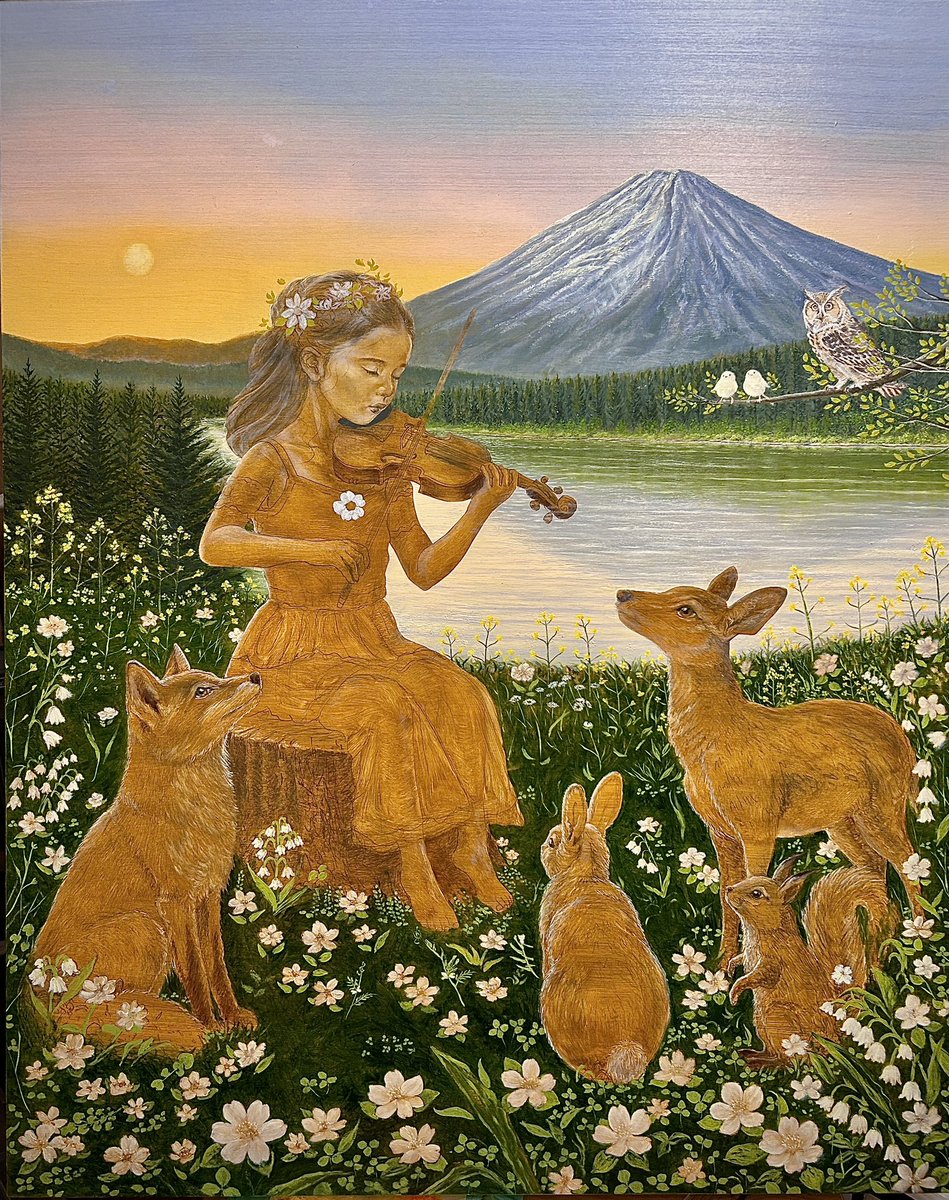 油彩（日本人画家） 日本の何処かで🎵」 今描いている油彩画F30(91cm✖️73cm)です