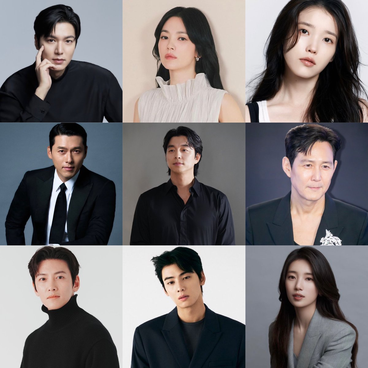 kdramasdiary's tweet photo. ‘Top Hallyu Star Actors’ according to 2026 Global Hallyu Survey are : 

• Lee Minho 
• Song Hyekyo 
• IU 
• Hyun Bin 
• Gong Yoo 
• Lee Jungjae 
• Ji Changwook 
• Cha Eunwoo
• Suzy https://t.co/dRCpnEBNJL