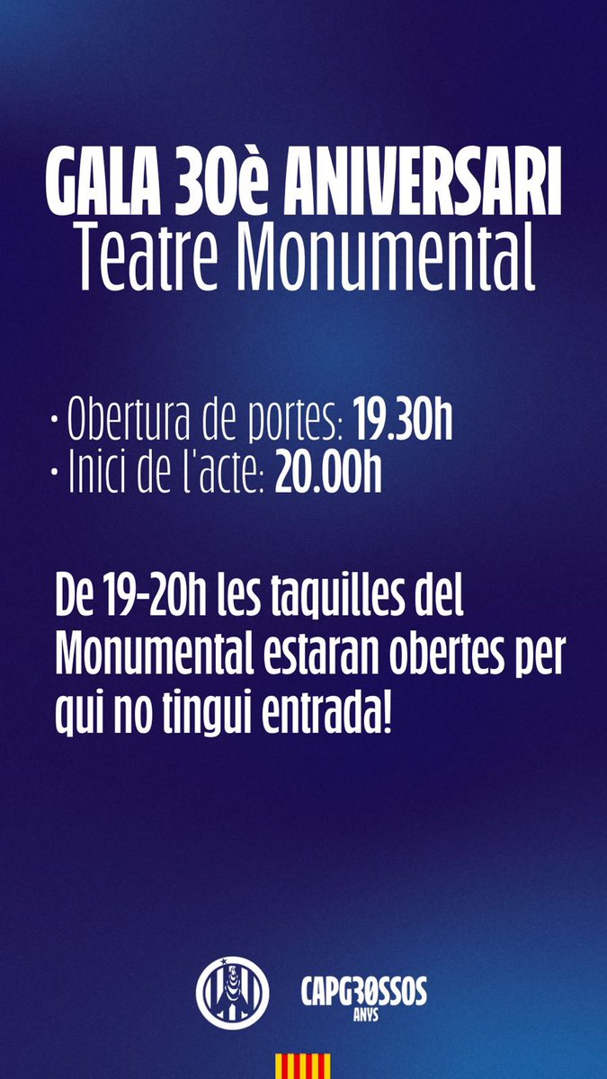 capgrossos's tweet photo. Fins d’aquí a una estona!😉

Aquesta també és la teva història✨

Entrades: https://t.co/DyoJkrViI7

#castells #capgrossos #mataro https://t.co/1U1qZqnjck