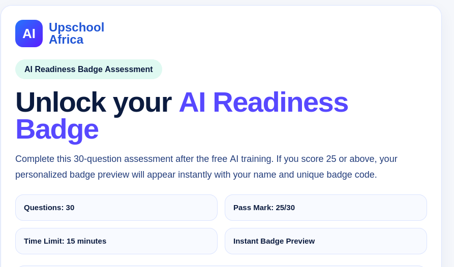 thinkseun's tweet photo. To be a Smart &amp; Profitable AI user, you must work for it and earn it. It is not cheap to be a SPAI smiles

If you attend today's session, you will partake in the AI Readiness Assessment Test and earn a beautiful badge if you scale through

What you will gain https://t.co/cPRX2wfzbv