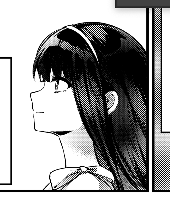 久しぶりの黒髪楽しい ハイパー美少女の横顔
