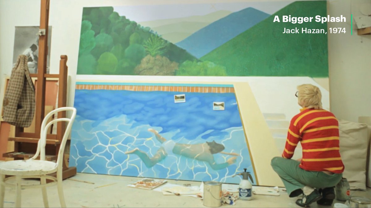 Filmin's tweet photo. Allá donde veamos una piscina, pensaremos en nuestro querido David Hockney 💙

El artista británico nos ha dejado hoy a los 88 años. Qué pena. https://t.co/GD3k3OsYRf