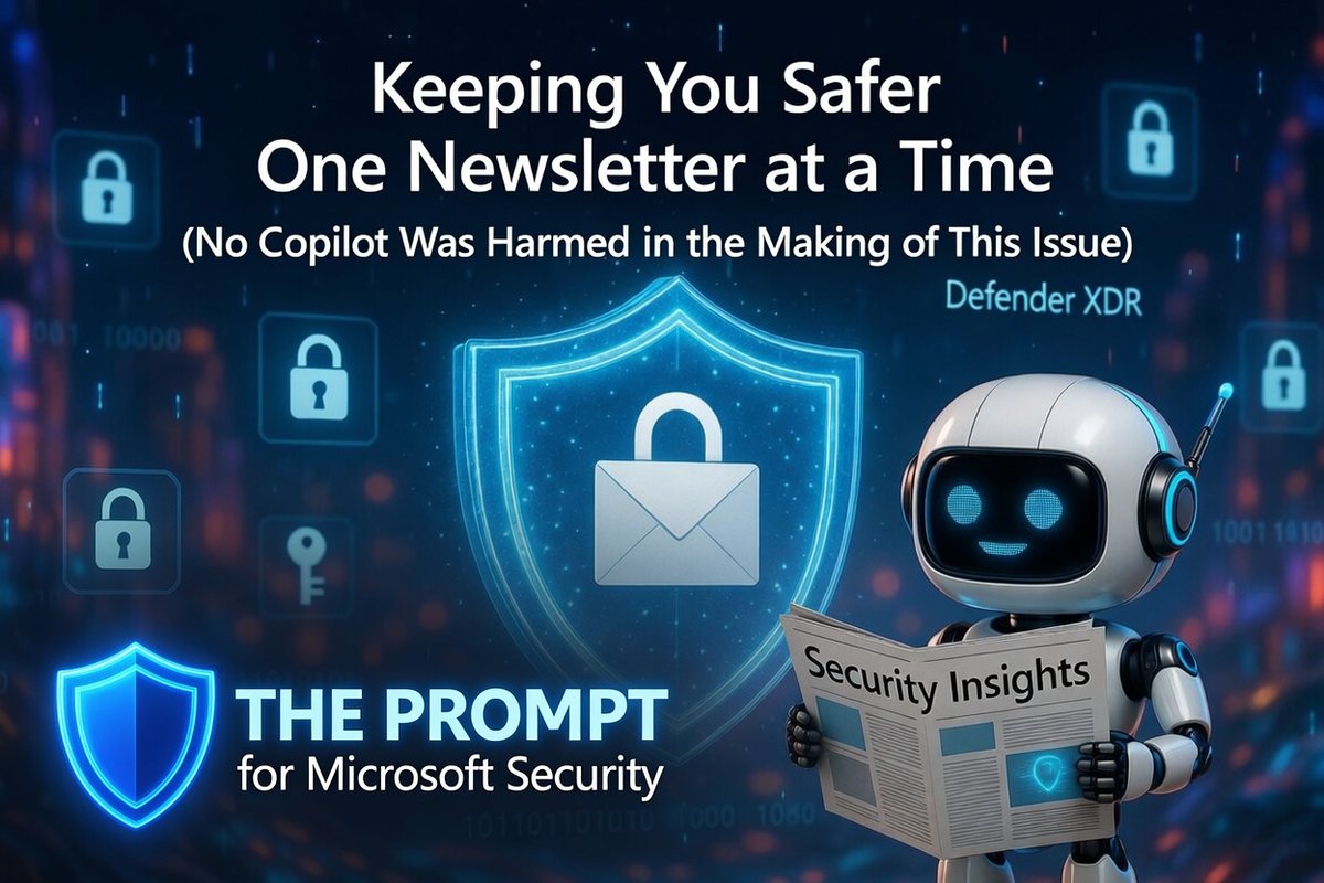 rodtrent's tweet photo. THE PROMPT for Microsoft Security - Issue #74 https://t.co/StQnne9jWl

 #MicrosoftSentinel #DefenderXDR #MicrosoftDefender #SecurityCopilot #Cybersecurity #MicrosoftSecurity #Security #MicrosoftThreatIntelligence https://t.co/dy5Y9AA4km