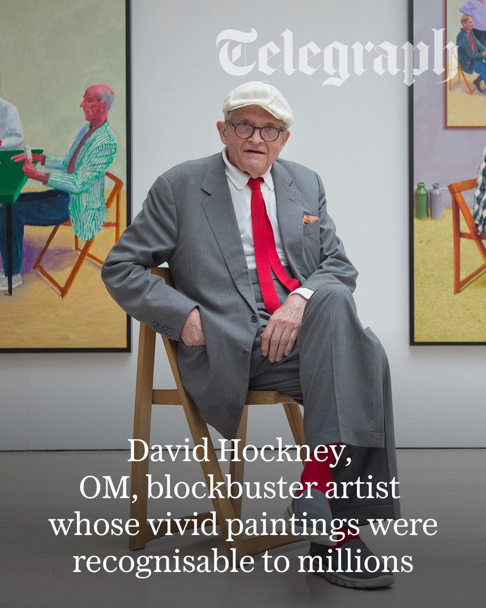 Telegraph's tweet photo. David Hockney: ‘I suppose essentially I am saying we are not sure what the world looks like. An awful lot of people think we do, but I don’t’​

Hockney has died aged 88, was widely considered Britain’s greatest living artist, his popularity impervious to critical maulings.

Read about Hockney's work and life 👇 
https://t.co/Z6vCZAuyep