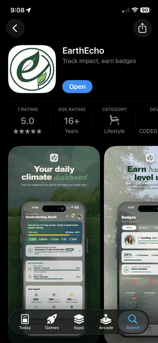 JoinEarthEcho's tweet photo. My new venture the @joinearthecho Earthecho app is now live on the App Store and Google Play. Come and join the newest #sustainability community and have fun tracking every tiny impact you make and see it all add up. Let’s all make a difference together. @codedvisiondesign https://t.co/n1SJndoPhB