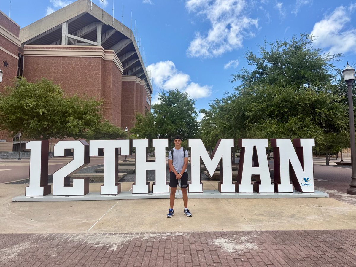 DeakenJ10's tweet photo. A great day @AggieFootball. Incredibly grateful to have received an offer from an awesome staff with an awesome culture! 

A huge thank you to @joeyLynch @abcornelsen 
@CoachTrevHort @CoachTroop_ @HolmonWiggins and @DerekMillerTAMU for time spent with me and my family, and for giving me this opportunity.

The work continues, but I’m honored and excited to be recognized by such an amazing program.

Gig ’Em! 👍 #SEC 

@levar @HSEFootball @QuarterbackUniv @SpencerFox7_ @SWiltfong_ @Bryan_Ault @KyleNeddenriep 
@AllenTrieu @SidelinePreps