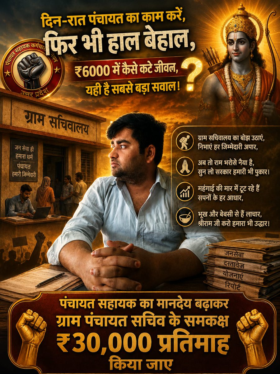 pragatisingh24's tweet photo. पंचायत सहायकों आपको शोषण से मुक्ति  सरकार द्वारा नहीं दिया जा रहा इतने लंबे समय से हम सब ज्ञापन दिए धरना दिए पर सरकार को कुछ सुनाई दिखाई नहीं दे रहा ऐसा ही रहा सरकार का रवैया तो
 आप सभी 2027 के चुनाव में अपना पर्चा जरूर भरिए परिणाम जो भी सत्ता परिवर्तन में अपना योगदान जरूर दीजिए। https://t.co/yiQep1emqw