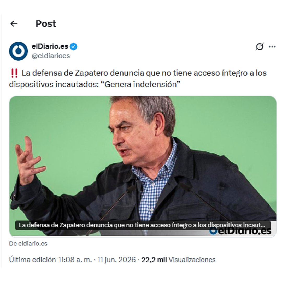 abalosmeco's tweet photo. Se repiten los patrones, solo que no lo reconocen y excluyen de sus informaciones que lo mismo se ha dado en mi caso. A pesar de haber reclamado mis dispositivos en reiteradas ocasiones, he enfrentado todo un juicio sin el material que me fue requisado.

Esta doble vara de medir informativa, según sea el protagonista, solo alimenta la desinformación y el sesgo mediático, distorsiona la realidad y refuerza la polarización social. #EnElNombreDeÁbalos

+•➤ https://t.co/onthiMpGxL