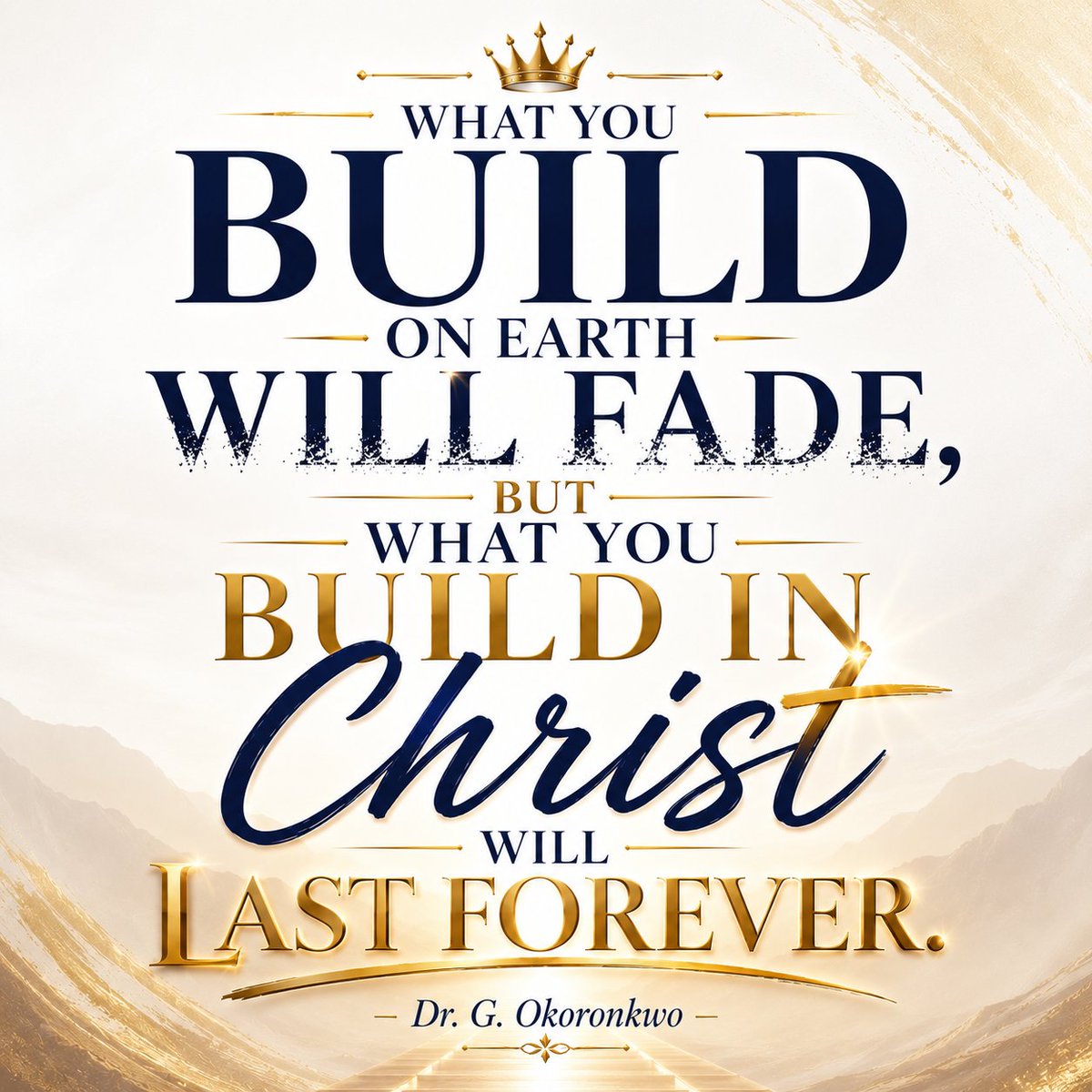Pastor_Gracious's tweet photo. GRACEFUL QUOTES
“Kingdom builders measure success not by what they accumulate but by what they leave for eternity.” https://t.co/VQ5Z8Gs54s