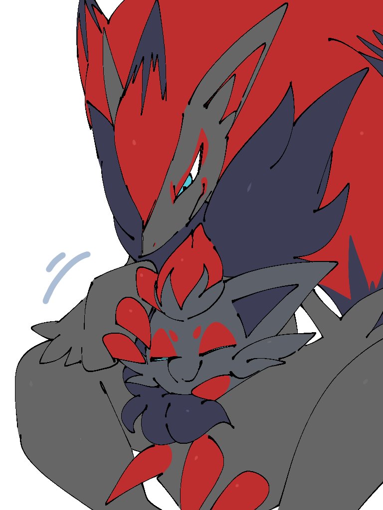 X41Hg's tweet photo. #イラスト
 #ゾロアーク
 #ゾロア https://t.co/tuW4tGRJPK