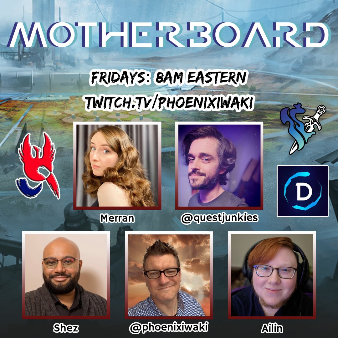 phoenixiwaki's tweet photo. 🚨 LIVE now! Jump in!
Daggerheart: Motherboard!
▶️ https://t.co/cMR7lAv4pT
With Merran, Patch, Shez &amp; Ailin!

🎁 Discount code in chat for @phoenixdice! https://t.co/28DmqCveSx