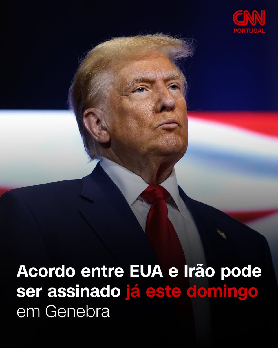 cnnportugal's tweet photo. Donald Trump afirma que está em perspetiva um “grande acordo” para pôr fim à guerra com o Irão, sugerindo que poderá ser concluído nos próximos dias.

#eua #irão #acordo #negociações #guerra https://t.co/JBz3RcBUwd