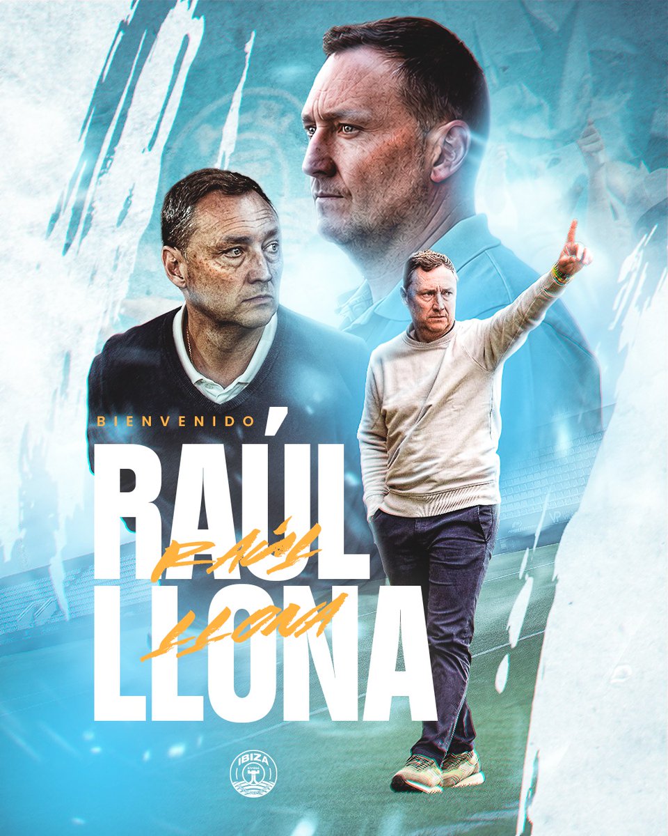 ibizaud's tweet photo. 🐚 Raúl Llona, nuevo entrenador del Ibiza.

¡Bienvenido a tu nueva casa! 🩵

#WelcomeRaúlLlona