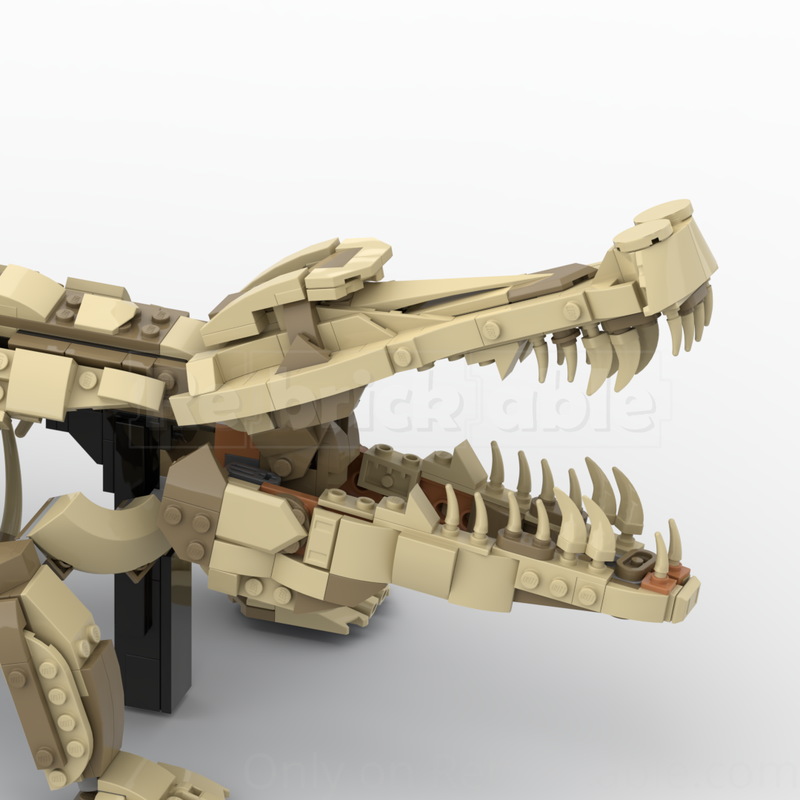 Rebrickable's tweet photo. Turn your Dinosaur Fossils: Tyrannosaurus Rex into the Deinosuchus fossil by MustacheMeneer #MOC-265340 #lego #rebrickable #legomoc #alternatebuild https://t.co/cBDOZTeTXf