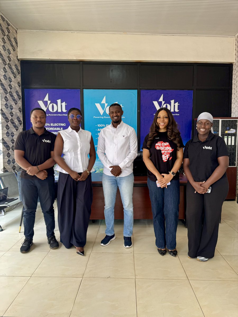 TonyElumeluFDN's tweet photo. Wherever the #TEFSquad goes across Africa, one thing remains a priority: connecting with our incredible #TEFAlumni and witnessing the true #TEFImpact firsthand.

This week in Rwanda, the Tony Elumelu Foundation team visited the business of Richard Ngoga, a 2023 Rwandan #TEFAlumni and Founder of Volt, an electric mobility company driving Rwanda's transition to cleaner, more sustainable transportation.

Through Volt, Richard is making electric mobility accessible to individuals, moto-taxi operators, and delivery businesses by combining locally relevant engineering, flexible financing options, and reliable after-sales support.

Since launching in 2023, Volt has deployed over 100 electric motorcycles across Kigali, helping reduce dependence on fuel-powered transportation while contributing to a greener future. Since participating in the TEF Entrepreneurship Programme, Richard has created 15 direct and indirect jobs and is on track to expand Volt's presence to all provinces in Rwanda by the end of 2026.

Richard's journey is a testament to what is possible when African entrepreneurs are empowered to succeed. Stay tuned to hear his inspiring story!

#EmpoweredByTEF #TEFImpact #TEF2026