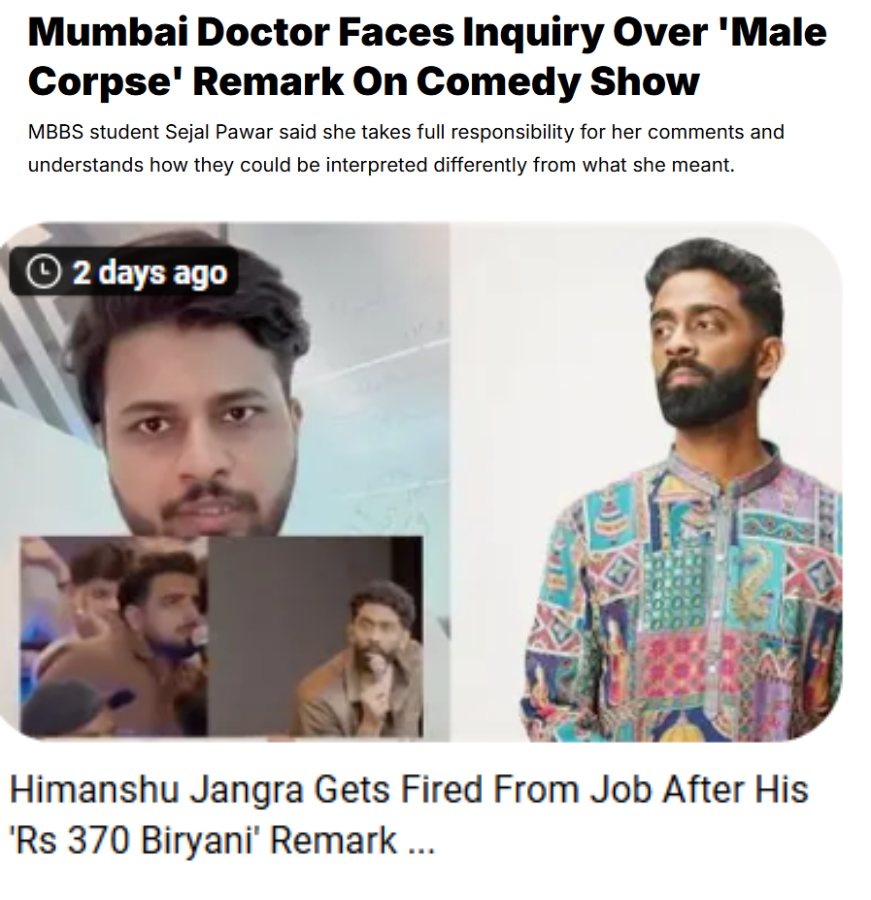 amit1119's tweet photo. Earlier comedians were facing heat. Now members of audience are losing jobs. Format of these shows is such that people lose sensitivity. Ask Sejal Pawar &amp; Rs 370 biryani Himanshu Jangra.

Try not to go to these shows or if you go, don't open your mouth.
#ModiKaVisionYogiKaMission https://t.co/dtkZrF9zQG