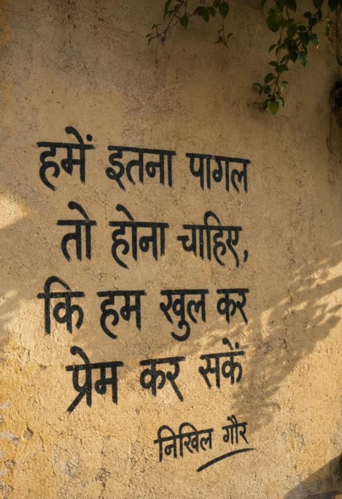 KavyaKutir's tweet photo. हमें इतना पागल तो होना चाहिए, 
कि हम खुल कर प्रेम कर सकें...🥰🥰

- निखिल गौर🌷 https://t.co/BzbvFVp0N1