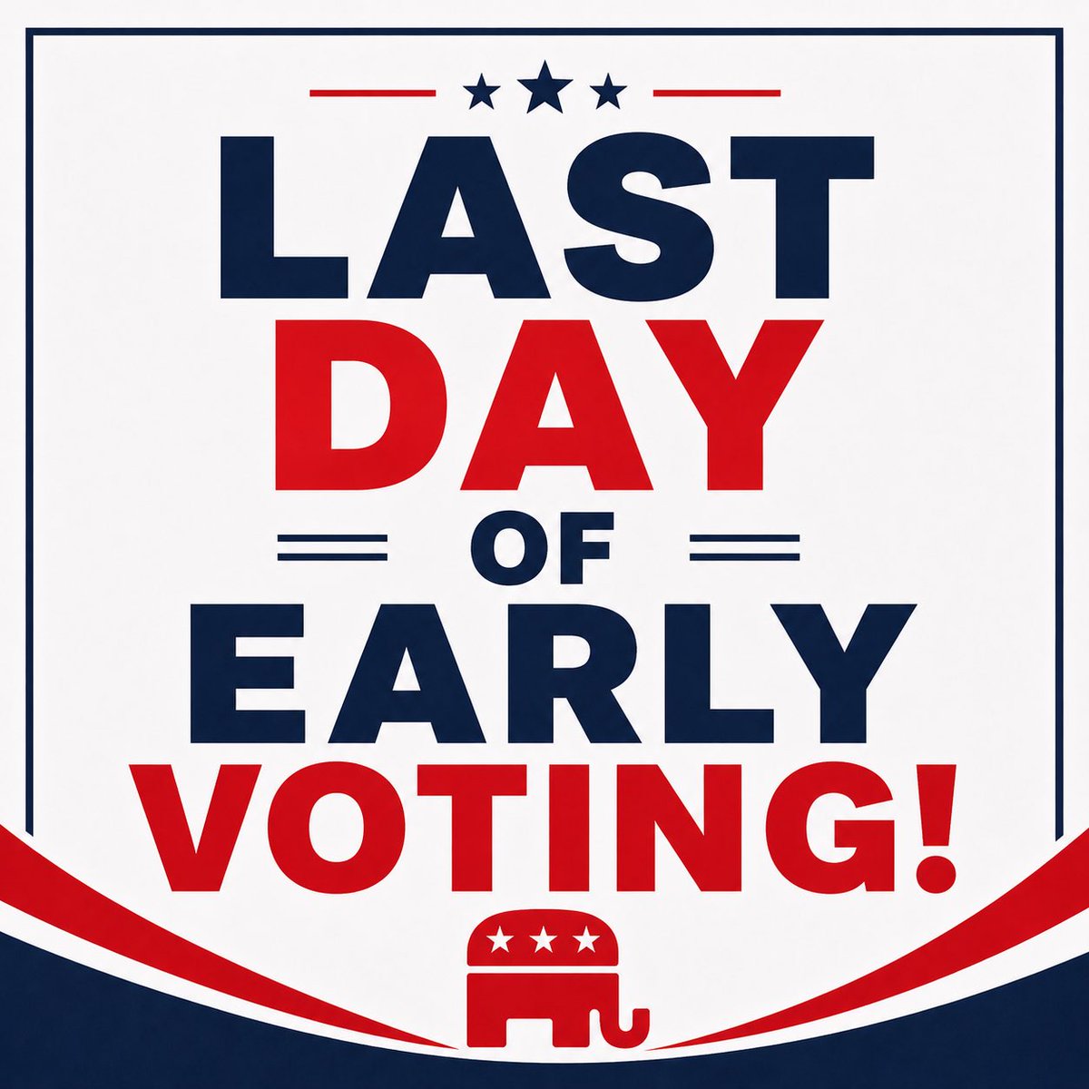 realJamesDvorak's tweet photo. Lines are always longer on Election Day! Get out and vote early TODAY to make sure your vote is cast and your voice is heard! 🇺🇸 Check with your local election board for locations. #gotv #GOTV #gop #gopprimary #runoff https://t.co/FMXjwgBEg0