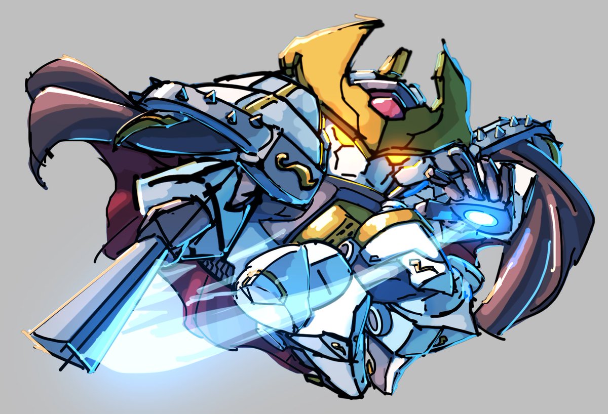 nica_red08's tweet photo. 敵メカ大戦、まずは4体ラフが描けました！
見事に近接武器主体のチョイスとポーズ。 https://t.co/f78tEX6Kcr
