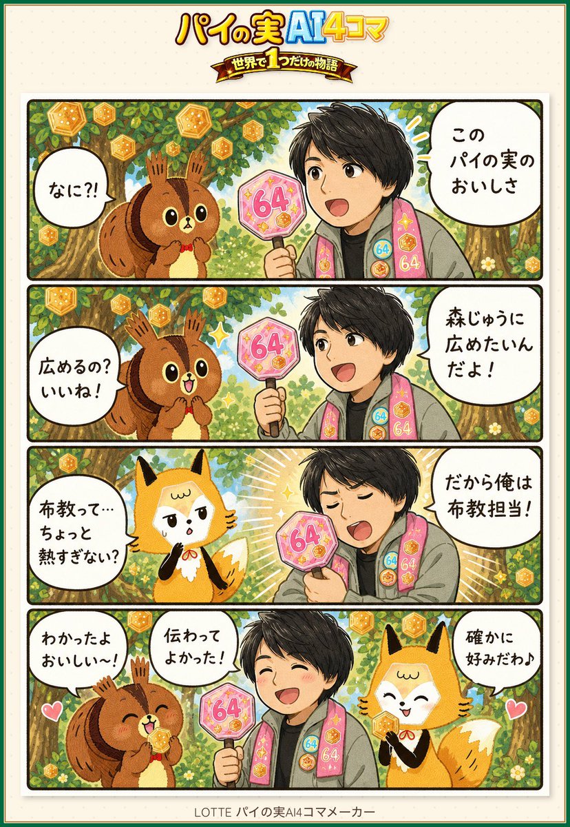 HanasakaGames's tweet photo. @95rn16 つい食べちゃう

#パイの実
#推しの森
#パイの実AI4コマ
⁠⁠#パイの実AIメーカー 
https://t.co/v3vhrqMdUd https://t.co/kR2h4IXECl