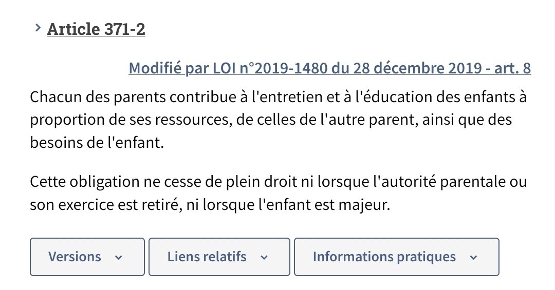 Pianocktail's tweet photo. @Justice4Adama @MothNoises parents proprio au pas

c'est la loi qui impose aux parents d'entretenir leurs enfants (sans âge de fin) en fonction de leurs moyens et des moyens de l'enfant (cf code civil)

c'est le choix politique de la France
(mais d'autres politiques auraient pu être possibles) https://t.co/GCw3INqZiQ