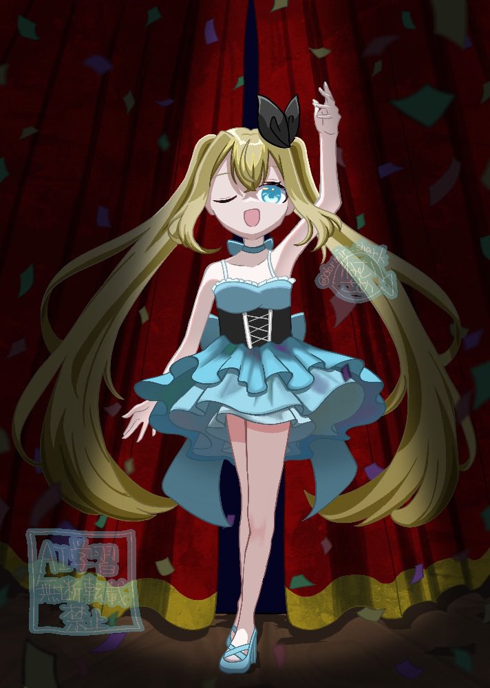 dormir_shark's tweet photo. 「さぁ…ショーの始まりよ！」
 #イラスト https://t.co/14QvZjgaqN