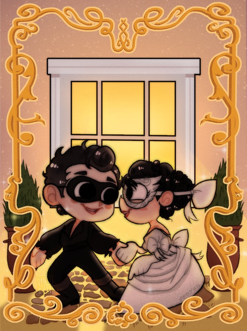 foxemaxee's tweet photo. #BenophieWeek 2026 Day 1: The Waltz   

I don't have something new for the day unfortunately BUT I have drawn the Masquerade ball a lot. Here are the pieces I've made over the months. https://t.co/gxJGOYZWFk