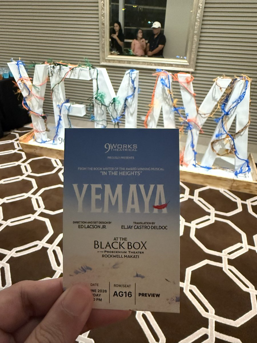 my_movieworld's tweet photo. Here at YEMAYA (Preview Night)
The play runs every weekend from June 13 to July 5, 2026, at the Black Box, Proscenium Theater. #Yemaya9wtMNL https://t.co/C5L3A46abi