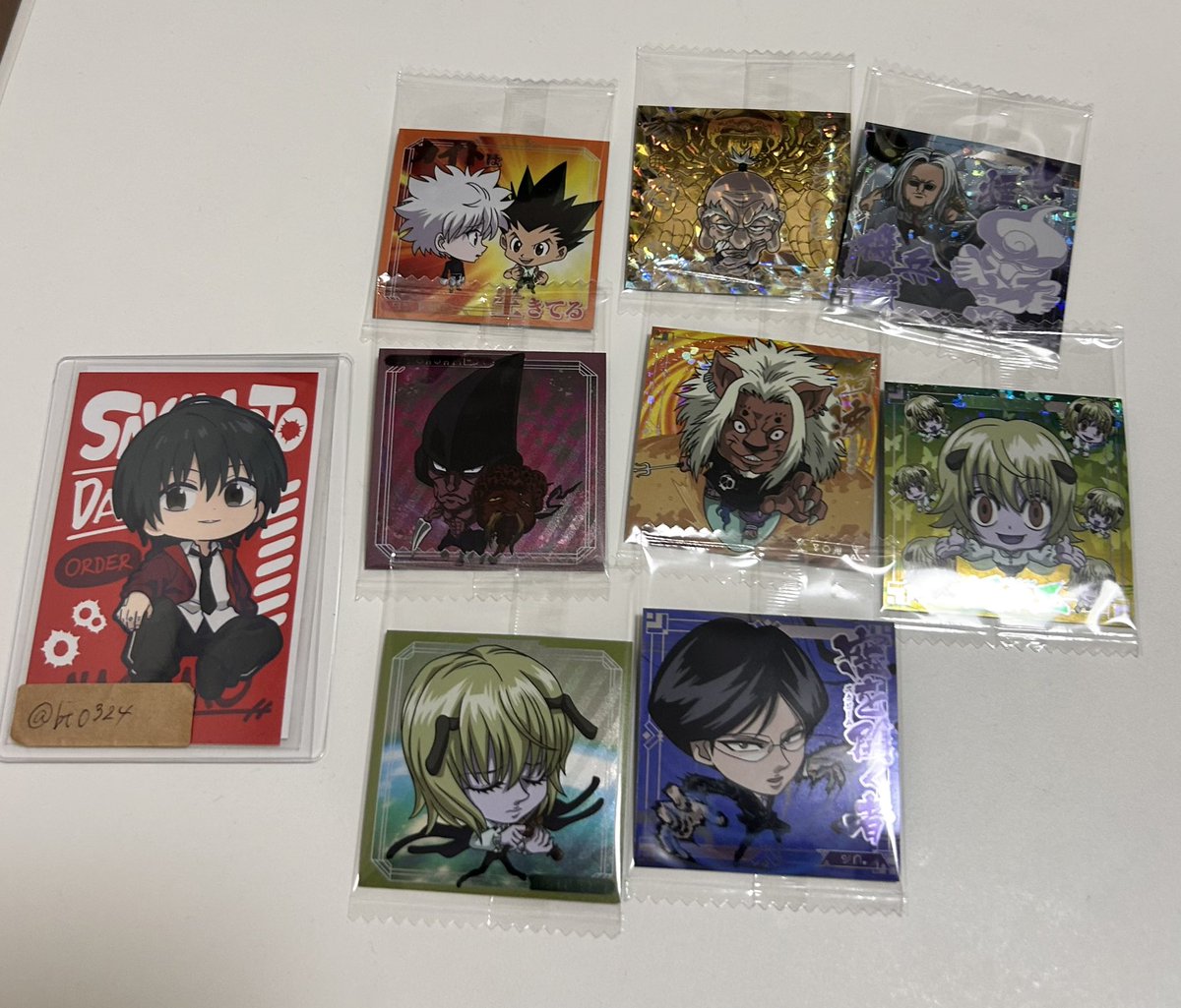bt0324's tweet photo. 交換　にふぉるめーしょん　ウエハース　NARUTO HUNTER×HUNTER

譲:画像のもの

求:カカシ先生、イタチ、メルエム

郵送交換📮
ピンポイントで難しいとは思いますが、お心当たりの方はお気軽にお声掛けください🙇‍♀️
異種交換◯ https://t.co/MGopWVu2bm