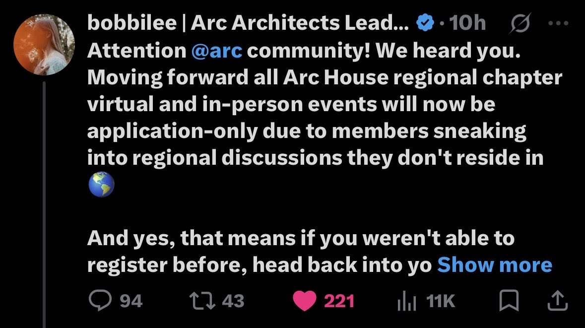 Flintex6's tweet photo. Works now, you can try again
Hope to see you around in the event

Build on Arc https://t.co/HzFxk64k2Q