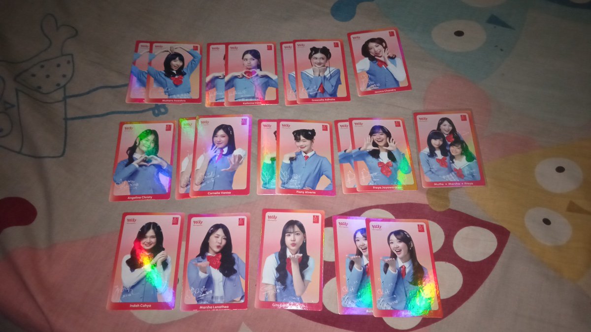 mintchosunoo's tweet photo. #WTS PC JKT48 x Pocky 
70k TAKE ALL

❌ ex pack &amp; adm 
✅ co by 🍊 (oyen only)
❌ not for sensi buyer
✅ condi by dm

#zonauang #JKT48 #POCKY #WTS https://t.co/5xZKDV64ma